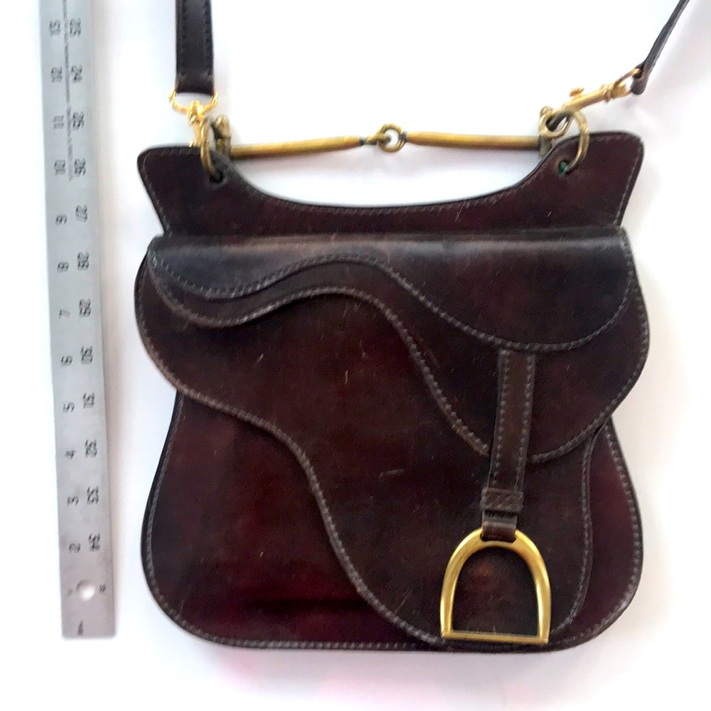 Vintage Leather Saddle Bag